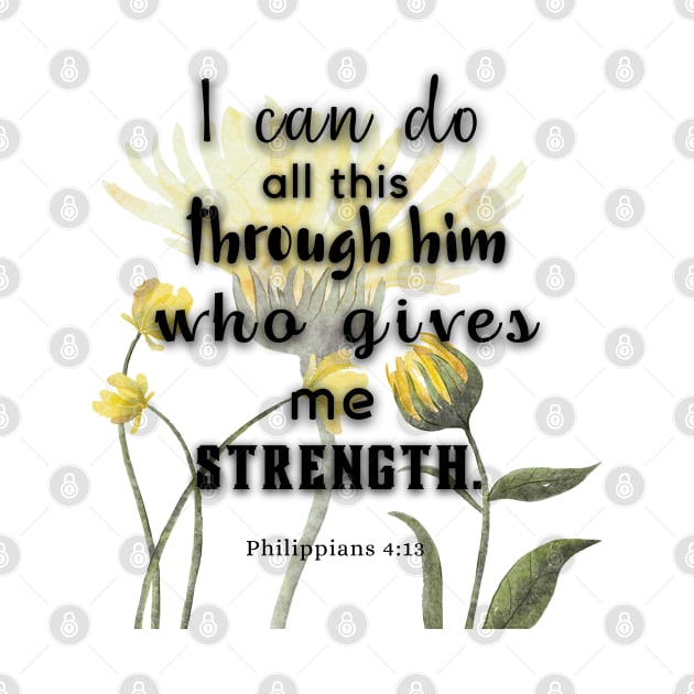 Philippians 4:13, Famous Bible Verses by AbstractArt14