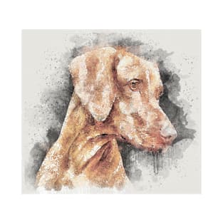 Vizsla head watercolor, Dog head watercolor T-Shirt