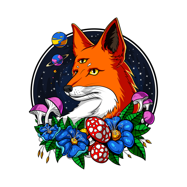 Psychedelic Fox by underheaven