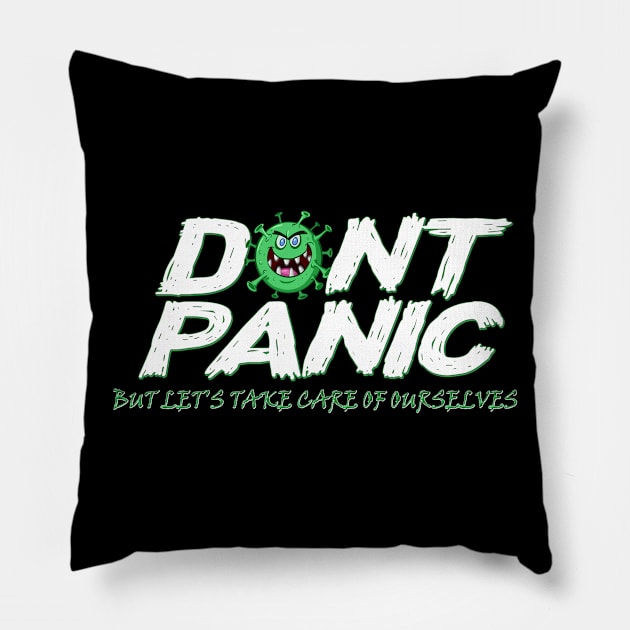 Dont Panic Pillow by RamzStore