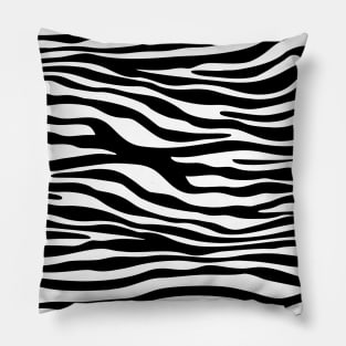 Zebra Print, Zebra Stripes, Black And White Pillow