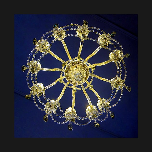 Coughton Court, Chandelier from below. by JohnDalkin