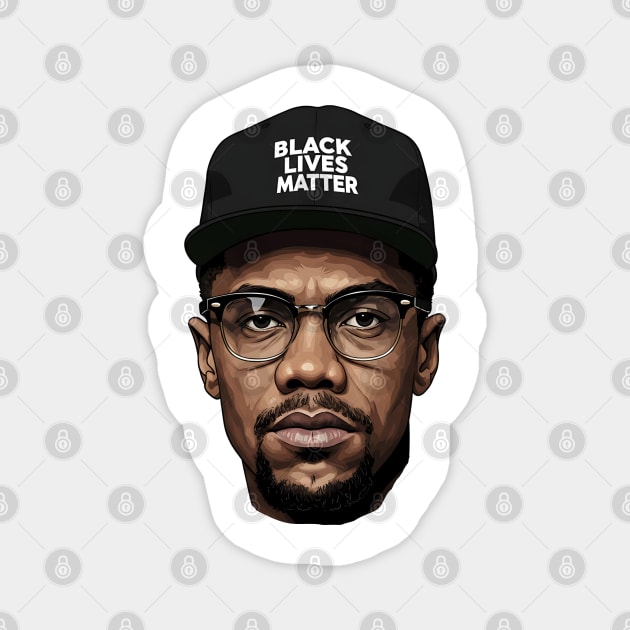 Malcolm X: Black Lives Matter Magnet by UrbanLifeApparel