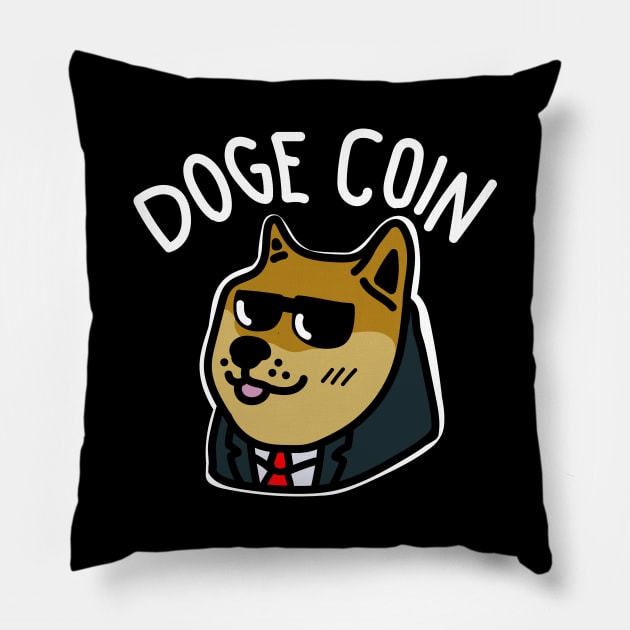 DogeCoin Doge (Light) Pillow by Graograman