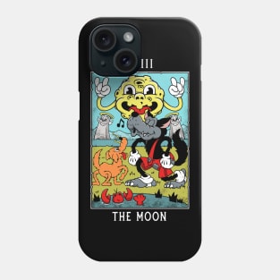 The Moon - Mystical Medleys - Vintage Rubber Hose Cartoon Tarot Phone Case