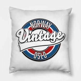 Oslo norway vintage logo. Pillow