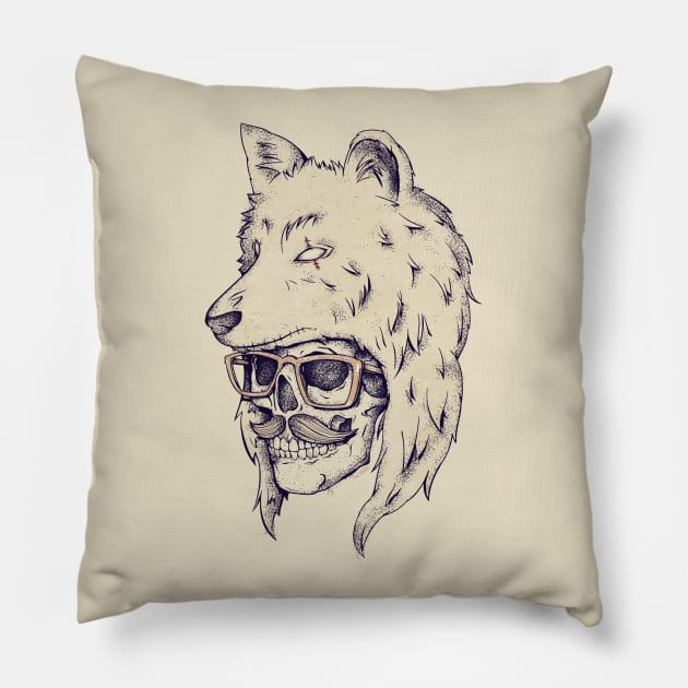 Wolf Hat Pillow by mikekoubou