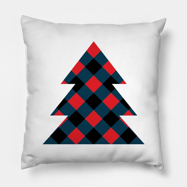 Christmas tree Pillow by Ulka.art