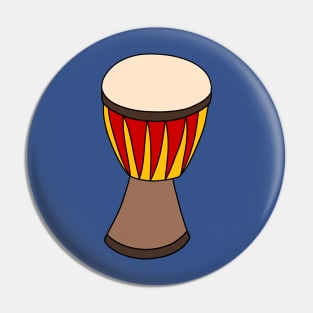 Red and Yellow Djembe Pin