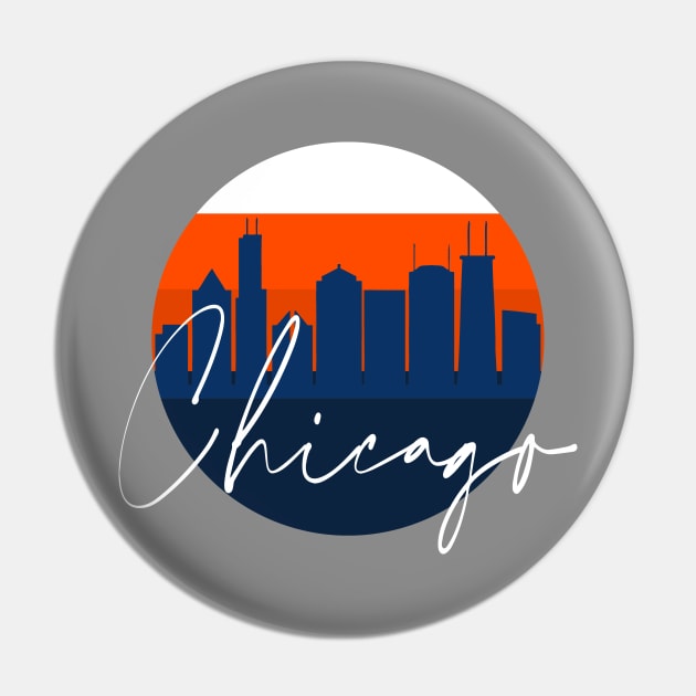 Chicago Football Skyline Pin by funandgames