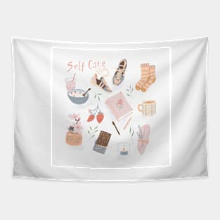 Self care print Tapestry