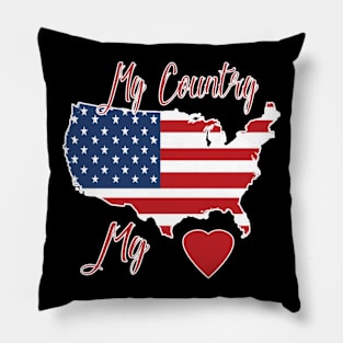 My Country My Heart Pillow