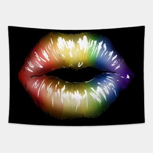 Rainbow Lips Tapestry