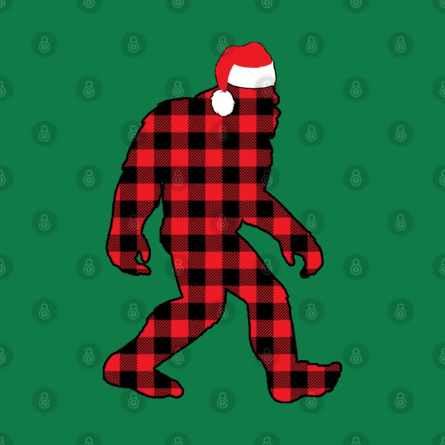 Christmas Bigfoot - Plaid by  The best hard hat stickers 