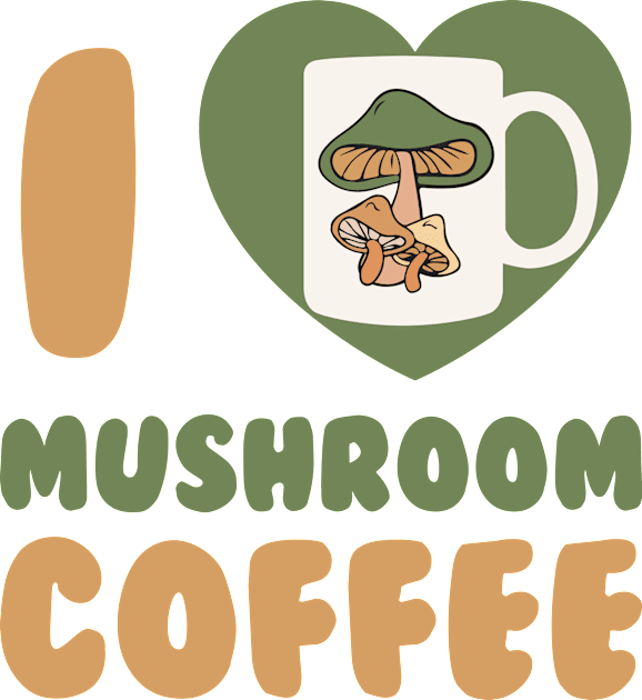 Mushroom Coffee I Love Mushroom Coffee Chaga Mushroom Hunter Kids T-Shirt by PodDesignShop