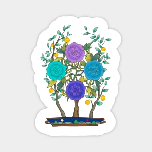 Minhwa: Peony and Citron Tree C Type Magnet