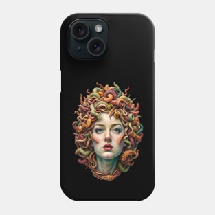 Medusa head - Woman with worms, surrealism weird Phone Case