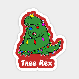 Tree Rex Funny Dinosaur Christmas Holiday Party T-Rex X-Mas Magnet