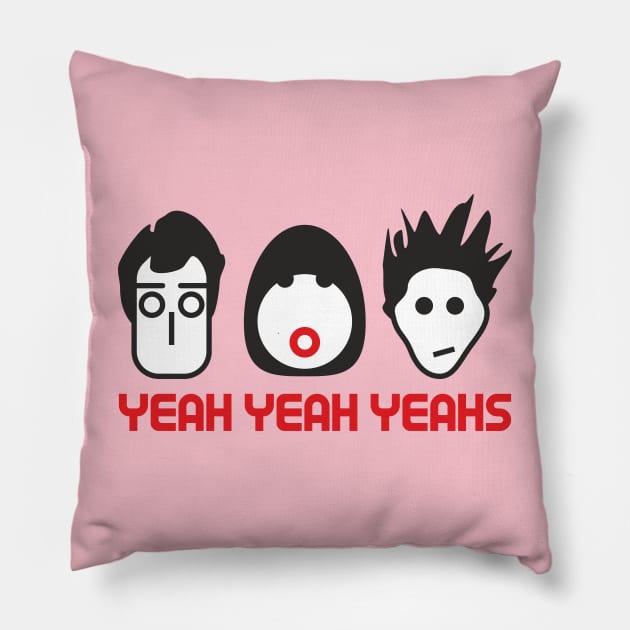 yeah yeah yeahs icons Pillow by goatboyjr