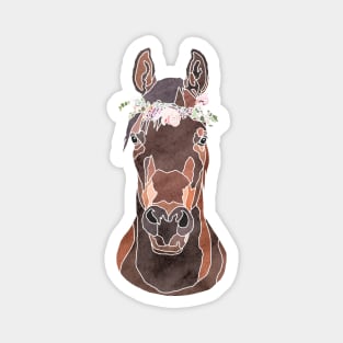 Flower Crown Horse Magnet