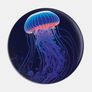 Blue and Pink Jellyfish Pin