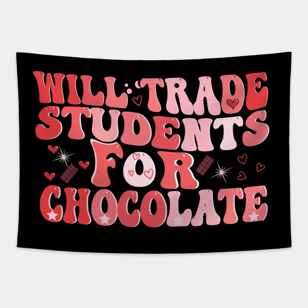 will trade students for chocolate groovy valentines day Tapestry by NIKA13