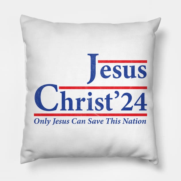 Jesus Christ 2024 Only Jesus Can Save This Nation Cool Pillow by anonshirt