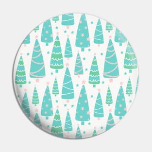 Pastel Christmas Tree Forest Pin