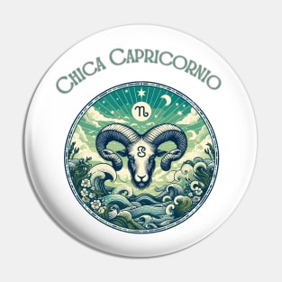 "Capricorn Spanish Cosmic Elegance"- Zodiac Horoscope Star Signs Pin