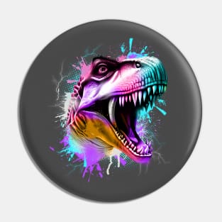 Tri-Rex Watercolor Pin