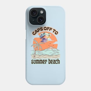 School's out, Caps off to summer beach! Class of 2024, graduation gift, teacher gift, student gift. Phone Case