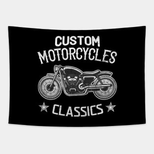 Vintage Custom Motorcycles Tapestry