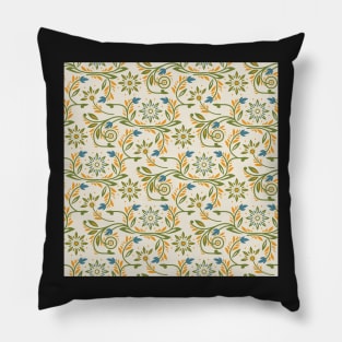 Light Victorian Floral Pattern Pillow