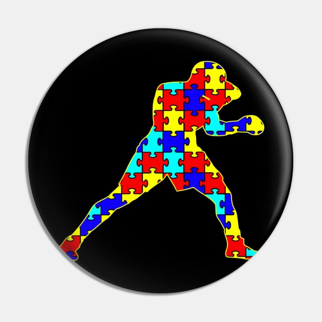 Boxing Autism Puzzle Pin by Danielsmfbb