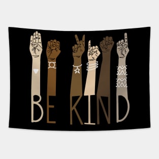 Be Kind Sign Language Tapestry