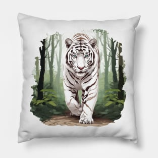 White Tiger From India Pillow