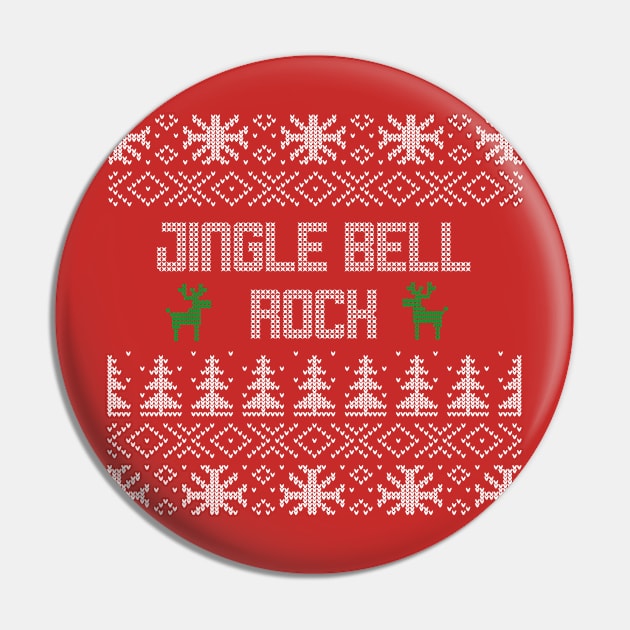 Jingle Bell Rock Ugly Sweater Pin by MoodyChameleon