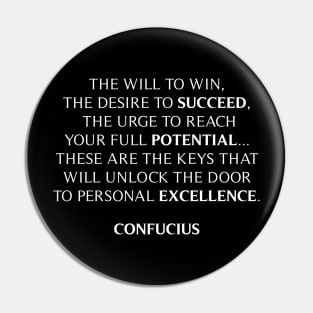 Confucius' Quote Pin