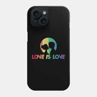 Adorable Love is Love Colorful Romantic Silhouette Phone Case