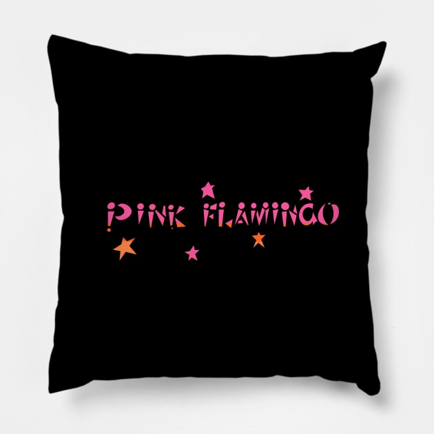 Pink Flamingo Pillow by LordNeckbeard