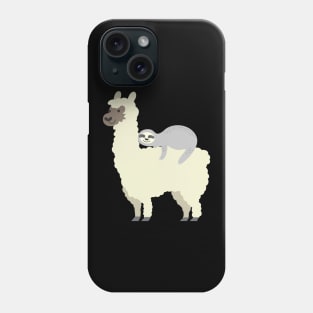 Cute & Funny Sloth Riding Llama Best Friends Phone Case