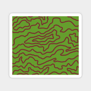 Drip Pattern - Mystery Green Magnet