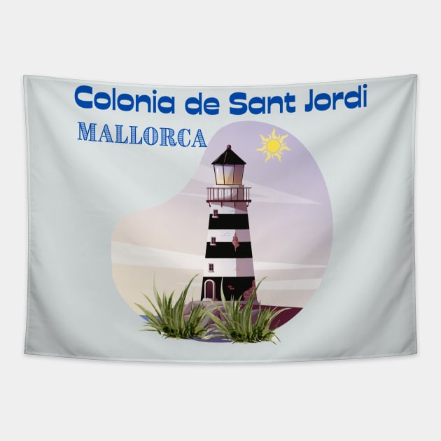 Colonia de Sant Jordi, Mallorca Tapestry by Papilio Art