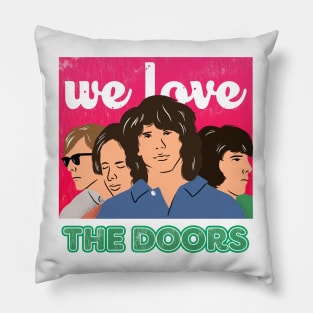 The Doors band - We Love cartoon style design Pillow
