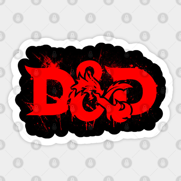 Dungeons & Dragons - Red Splats - Dungeons And Dragons - Sticker