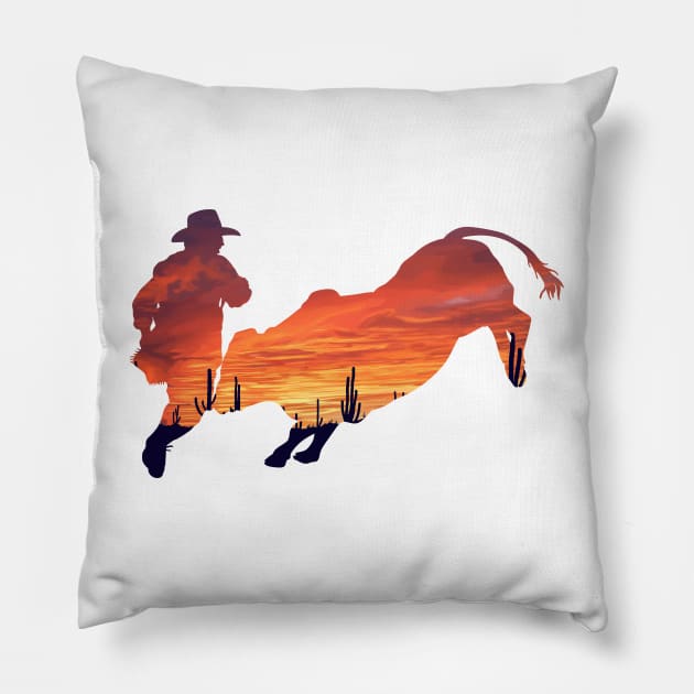 Rodeo Clown 1: Desert Pillow by ziafrazier