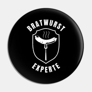 Bratwurst Experte Grill Wurst Männer BBQ Pin