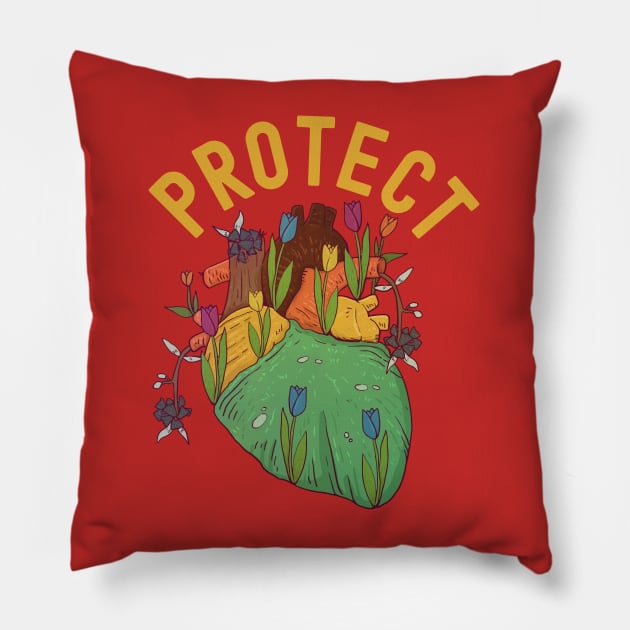 America Go Red Heart Month Awareness Heath Protect Pillow by alcoshirts