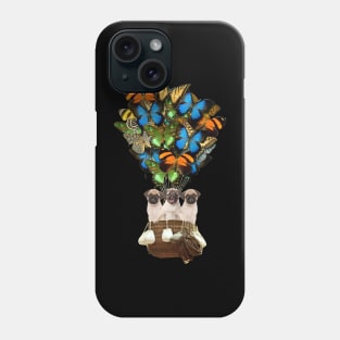 Pugs Dog Butterfly Hot Air Balloon Phone Case