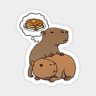 Capybara hungry for pancakes Magnet